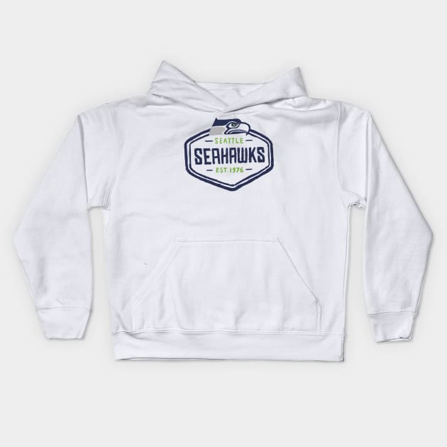 Seattle Seahaaaawks 06 Kids Hoodie by Very Simple Graph